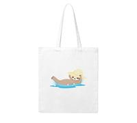 YYHHAOFA Happy water sloth on vacation Prints Woman Canvas Tote Bag Strong and durable for traveling, shopping, Daily One Size