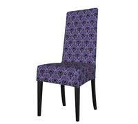 YYHHAOFA Haunted Mansion Prints dining chair cover is easy to disassemble and made of high resilience fabric that is wear-resistant