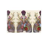 YYHHAOFA Heart Lungs Prints Quality Table Layers - Heat Resistant Placemats, 12x18 Inch, 6-Piece Washable Dining Covers for Home & Hotel Decor