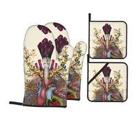 YYHHAOFA Heart Lungs Prints Waterproof Oven Layers & Heat Resistant Pot Covers - Heavy-Duty Kitchen Throws for Safe Handling