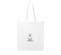 YYHHAOFA Hesitant white bear Prints Woman Canvas Tote Bag Strong and durable for traveling, shopping, Daily One Size