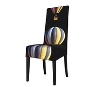 YYHHAOFA Holding hands with hot skin Printed dining chair cover is easy to disassemble and made of high resilience fabric that is wear-resistant
