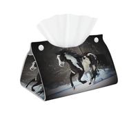 YYHHAOFA horses in the snow Prints High-grade Long Tissue Box Cover
