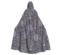 YYHHAOFA Hot Air Balloon Prints Hooded Cloak - Extra Large Cozy Throw for Halloween Costume & Cosplay