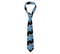 YYHHAOFA Ice crystals on flowers Picture Men's tie classic style suit cravat suitable for holidays and work