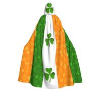 YYHHAOFA irish flag Printed Halloween Adult Hooded Cloak is a super large, comfortable, and durable cloak