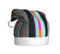 YYHHAOFA Irregular vertical lines Pattern Christmas Hat for Adult Making It a Fun and Durable Gift for Men and Women