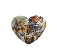 YYHHAOFA Jungle Tigers Cub Prints Heart Shape Car Air Fresheners Cards Set of 6 Pieces : Hanging Scented Cards for bedroom Bathroom Car Interior Decor