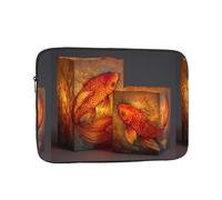 YYHHAOFA Koi on The Water Lantern Picture Portable Laptop Sleeve Case - Shockproof Portable Laptop Sleeve Bag 17 inch for Men and Women Business Travel, Office Daily Use