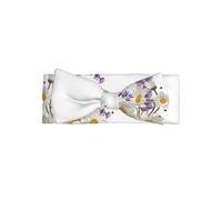 YYHHAOFA lavender and daisies Prints Baby Bow Headband - Soft & Stretchy Newborn Accessory for Sweet Baby Photoshoots & Cute Outfits