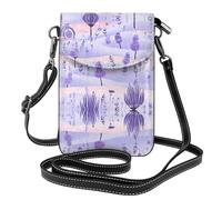 YYHHAOFA Lavender Field Bike Pattern Small Leather Women'S Crossbody Flip Phone Bag, Waterproof And Durable