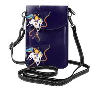 YYHHAOFA Leather Crossbody Small Cell Phone Purse 7.6x4.9in Rainbow Bright Picture For Walking, Camping, Shopping, Travel, And Outdoor Use