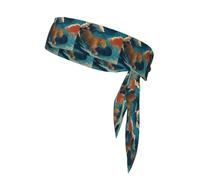 YYHHAOFA Leopard in the waves Printed Sports headscarf, sweat absorbing and breathable, motion headband, double-sided kerchief