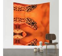 YYHHAOFA Leopard Little Gecko Prints 60x51in Wall Tapestry - Durable Polyester Throw Blanket for Dorm Decor, Beach Picnics & Versatile Room Layering