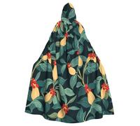 YYHHAOFA Life Fruit On The Vine Printing Halloween Adult Hooded Cape Cloak No Zipper, Comfortable For Costume Parties