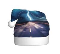 YYHHAOFA lightning in a flash Pattern Christmas Hat for Adult Making It a Fun and Durable Gift for Men and Women