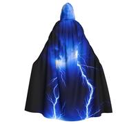 YYHHAOFA Lightning Storm Prints Halloween Adult Hooded Cloak for Party Decoration Cosplay Costumes Stage Masquerade