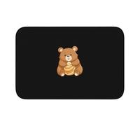 YYHHAOFA Little Bear Eating Bread Printed Anti Slip and Thickened Floor mat Suitable for bathrooms, bedrooms, Washable Carpet Floor mats 16X24 in