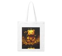 YYHHAOFA Little bear in the fallen leaves Prints Woman Canvas Tote Bag Strong and durable for traveling, shopping, Daily One Size