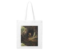 YYHHAOFA Little bear living in a tree hole Prints Woman Canvas Tote Bag Strong and durable for traveling, shopping, Daily One Size