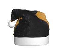 YYHHAOFA Little black sheep listening to music Picture Christmas Hat for Adult for men and women clothing headband for festive occasions