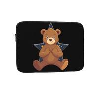 YYHHAOFA Little Brown Bear on The Star Picture Portable Laptop Sleeve Case - Shockproof Portable Laptop Sleeve Bag 15 inch for Men and Women Business Travel, Office Daily Use