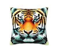 YYHHAOFA Little fat tiger head picture Universal pillowcase for all seasons 12"x12" : Soft and comfortable Suitable for chair car interior