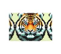 YYHHAOFA Little Fat Tiger Head Prints Placemats Set of 6 12x18in - Create Cozy Table Settings for Everyday Moments & Special Gatherings