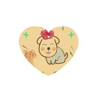 YYHHAOFA Little flower with cute dog Prints Heart Shape Car Air Fresheners Cards Set of 6 Pieces : Hanging Scented Cards for bedroom Bathroom Car Interior Decor