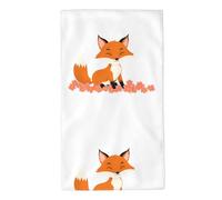YYHHAOFA Little Fox in The Petals Prints Towel Towels 27.5x16in Skin-Friendly Absorbent Fluffy and Soft for Bathroom, Beach, Outdoors