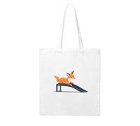 YYHHAOFA Little fox on the slide Prints Woman Canvas Tote Bag Strong and durable for traveling, shopping, Daily One Size