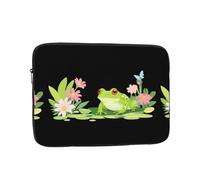 YYHHAOFA Little Frog in The Florals Picture Portable Laptop Sleeve Case - Shockproof Portable Laptop Sleeve Bag 12 inch for Men and Women Business Travel, Office Daily Use