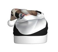 YYHHAOFA Little mouse reading on the toilet Pattern Christmas Hat for Adult Soft, Lightweight, and Fluffy Design for Men and Women