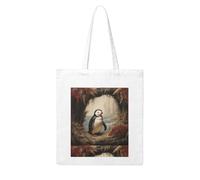 YYHHAOFA Little penguin under the cedar Prints Woman Canvas Tote Bag Strong and durable for traveling, shopping, Daily One Size