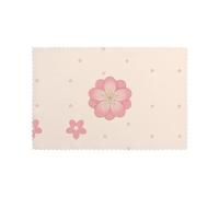 YYHHAOFA Little pink cherry blossoms Pattern Durable placemat, waterproof, easy to clean, heat-resistant, anti slip placemat set