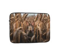 YYHHAOFA Little Rabbit in The Wheat Field Picture Portable Laptop Sleeve Case - Shockproof Portable Laptop Sleeve Bag 15 inch for Men and Women Business Travel, Office Daily Use