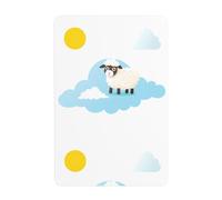 YYHHAOFA Little sheep on the white cloud Prints Tin decorative painting 8x12in Made of tinplate, wear-resistant and durable