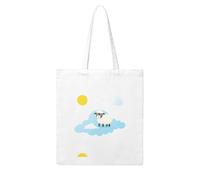 YYHHAOFA Little sheep on the white cloud Prints Woman Canvas Tote Bag Strong and durable for traveling, shopping, Daily One Size