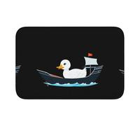 YYHHAOFA Little White Duck on The Ship Printed Anti Slip and Thickened Floor mat Suitable for bathrooms, bedrooms, Washable Carpet Floor mats 16X24 in