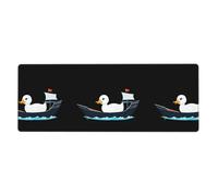 YYHHAOFA Little White Duck On The Ship Printed Extra Large Mouse Pad, Computer Office Anti Slip Gaming Keyboard Thickened Version 12x31.5in