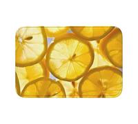 YYHHAOFA Lock edge floor mat 40x60 in Lemon slices Pattern water-absorbent and non-slip soft and comfortable for bathroom and kitchen
