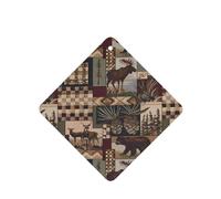 YYHHAOFA Lodge Bear Deer Prints Square Car Air Fresheners Cards Set of 6 Pieces : Hanging Scented Cards for bedroom Bathroom Car Interior Decor