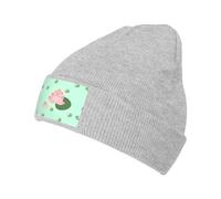 YYHHAOFA Lotus Flowers Waiting to Bloom Prints Gray Warm aldult Knit Hat Cap : Soft Good Elasticity Suitable for Outdoor Sports