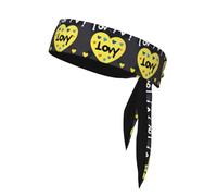 YYHHAOFA Love you with all my heart Printed Sports headscarf, sweat absorbing and breathable, motion headband, double-sided kerchief