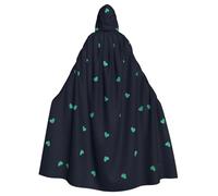 YYHHAOFA Lovely Blue Background Pattern Halloween Adult Hooded Cape Men'S And Women'S Clothing Mantle Role-Playing