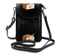 YYHHAOFA Lovely Cherry Bread Pattern Small Leather Women'S Crossbody Flip Phone Bag, Waterproof And Durable
