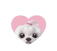 YYHHAOFA Lovely Maltese Dog Prints Heart Shape Car Air Fresheners Cards Set of 6 Pieces : Hanging Scented Cards for bedroom Bathroom Car Interior Decor