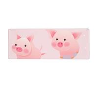 YYHHAOFA Lovely Pink Pig Pattern Extra Large Mouse pad Mousepad Computer Office Gaming Keyboard Thickened Version 12x31.5in