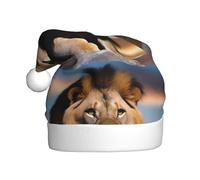 YYHHAOFA Lucky lion Pattern Christmas Hat for Adult Halloween party usage