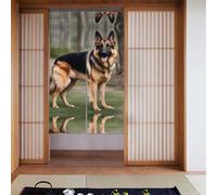 YYHHAOFA Maple German Shepherd Dog Pattern Door curtain partition splicing privacy protection suitable for kitchen, bathroom, room 34x56in